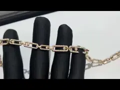china jewelry factory 18k yellow gold diamond necklace AU750 Gold high brand jewelry