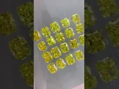 合成 松散 クッション 切断 実験室製 黄色 HPHT ダイヤモンド 1-2ct