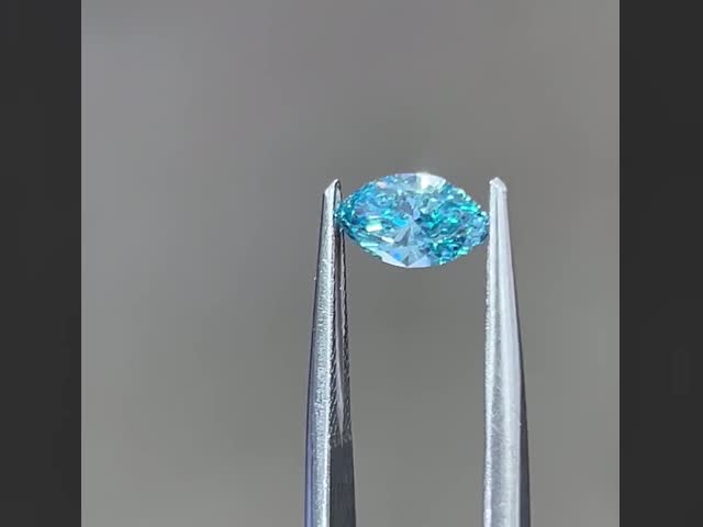 1.55ct отполировало лабораторию сделало голубыми диамантами симметричный отрезок круга культивирования видео