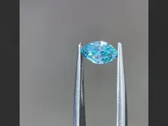 1.55ct lustrou o laboratório fez a diamantes azuis o corte de círculo simétrico do cultivo