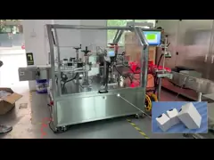 Two corner box corner labeling and sealing machine