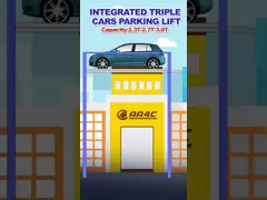 4 Пост Трех автомобилей Парковка Лифт Автомобилей Хранилище Система 3 Автомобилей Парковка Лифт video
