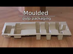 Выбитая пульпа отлитая в форму логотипом упаковывая Recyclable отлитую в форму упаковку волокна video