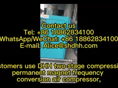 Stationary Two Stage Screw Air Compressor IP65 55kW Rotary Direct Driven video