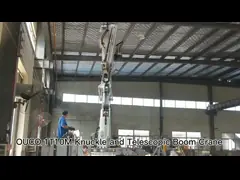 Кран 1T10M шлюпбалки электрогидравлического заграждения костяшки морской для грузового корабля video