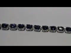 Естественный валик 2 ct отрезал кольцо коктейля Tanzanite в стерлинговом серебряном обручальном кольце в белом золоте 18K video