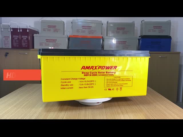 Высокотемпературный свинцовокислотный глубокий морской пехотинец цикла батарея 12 вольт для солнечной системы дома UPS Stroage видео
