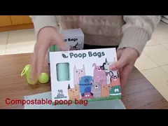 Устойчивые изготовленные на заказ печатные биоразлагаемые небольшие мешки для мусора Компостируемые мешки для кошачьих какашек video