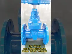 Синий фланцевый вентиль ДН100 Дюктильный железный вентиль для нефтегазовой воды video