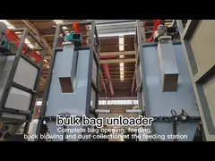Тяжеловесное оборудование для обработки больших пакетов Jumbo Bag Unloader для сыпучего порошкового материала video