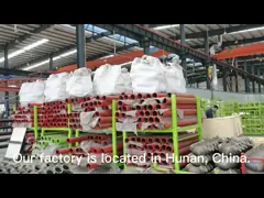 Насос Putzmeister конкретный пускает трубку по трубам конкретного насоса DN125 3M video