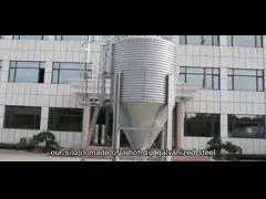 Дно хоппера силосохранилищ хранения корма для животных птицефермы скотин video