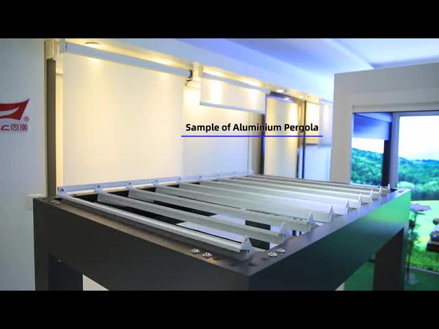 12 х 12 алюминиевая пергола с алюминиевым сплавом 6063 лопатками и дренажной системой видео
