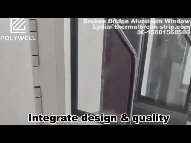 Ветроустойчивое композитное алюминиевое стекло 90 мм с нейлоновой теплоизоляционной лентой видео