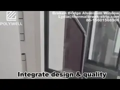 Ветроустойчивое композитное алюминиевое стекло 90 мм с нейлоновой теплоизоляционной лентой video