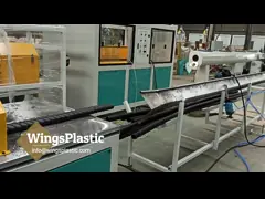 PET spannen gewölbte Rohr-Verdrängungs-Linie steifes PET gewölbte Rohr-Extruder-Maschine vor