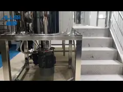 Зафиксированные SUS316L 500L вакуумируют делая эмульсию машину смесителя двухстороннюю активную косметическую video