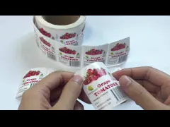 CMYK Private Food Labels Waterproof Frost Proof Custom Fruit Label Stickers