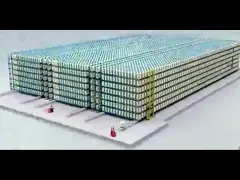 Порошок высокой эффективности покрыл ASRS кладя систему на полку для центра снабжения с низкой ценой video