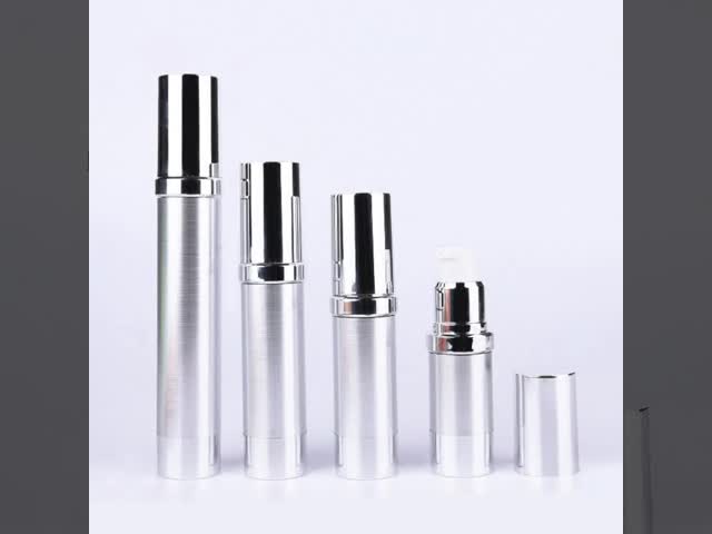 Бутылка 80ml серебряной круглой сливк глаза безвоздушная пластиковая КАК кнопка дальше видео