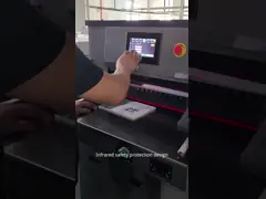 Машина бумажного резца H498T гидравлическая с экраном касания video