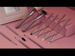 Набор щетки макияжа пурпура таро косметический набор щетки 10 частей для ежедневного макияжа video