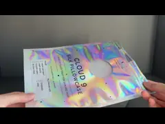 Borsa laterale della guarnizione delle borse tre olografici di plastica di Mylar con la chiara finestra