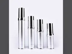 Бутылка 15ml жемчужного вакуума лосьона бутылки насоса золота пластикового алюминиевого безвоздушного косметическая video