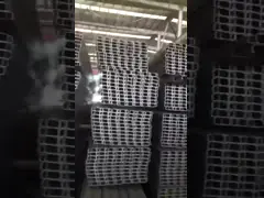 Горячая окунутая гальванизированная труба квадрата Pre гальванизировала квадрата раздела полости квадрата трубу прямоугольного стальную video