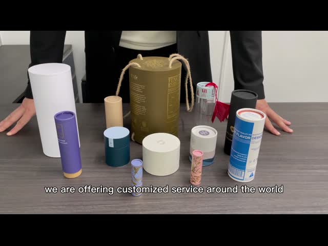 Biodegradable Cardboard Paper Tube Cosmetic Paper Box Packaging Light Weight For Gift Packaging