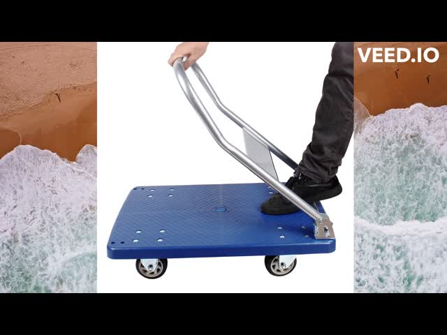 Silent Durable Plastic Platform Trucks ,  Hand Truck Trolley 150kg