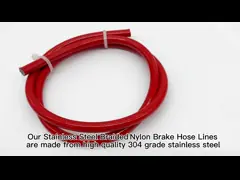 Высокое растяжимое доработанное доказательство ссадины шланга для горючего автомобиля тормозного рукава нейлона автомобильное video