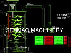Сушильщик диска Sulfinate натрия краски машины для просушки вакуума Nigrosine непрерывный video