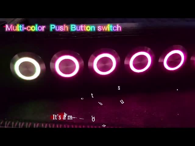 WS2812 RGB LED LIGHT METAL PUSH BUTTON SWITCH