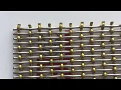 China 4.4mm Black Color Architectural Woven Wire Mesh Partition Panel Decorative Metal supplier
