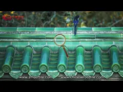 Классика китайского стиля виллы павильона виска застеклила образец черепиц свободный video