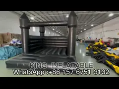 Замок надувной хвастуна черноты замка партии крытый раздувной на открытом воздухе надувной для дома video