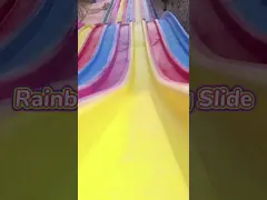 Подгонянные водные горки стеклоткани водных горок FRP гонщика циновки большие для взрослых video