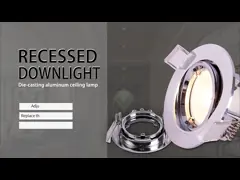 Жизненный период вырезывания 50000 приспособления 68mm Downlights Bathroom ресторана Gu10 video