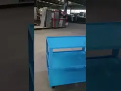 Тележка вагонетки хранения кухни тележки металла ярусов OEM 3 общего назначения свертывая video