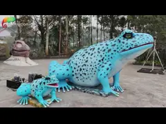 Giant Robotic Realistic Animatronic Animals Blue Realistic Fake Frog 50hz 60hz