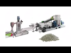 Моча дробить машины пластиковый Pelletizing стороны плашки горячий режа повторно используя video