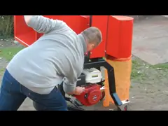 Подгонянный покрасьте Splitter журнала нефти Splitter журнала 26 тонн вертикальный деревянный video