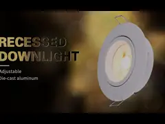 Литой алюминий плашки утопил вольт AC 220-240 Downlights 74mm режа video