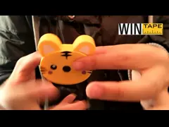 На заказ Милый мультфильм Дизайн животных Портативная лента Мера лягушка Панда Тигр И Свинья С Ключевым кольцом video