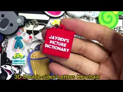 Подгонянная OEM цепь милого мультфильма ключевая, не токсическая цепь PVC резиновая ключевая video