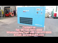 15 кВт 20 л.с. Свинцовый воздушный компрессор на ремне, используемый для резки волоконного лазера video