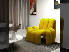 Шезлонг комнаты прожития ткани стула софы отдыха бархата подгонял video