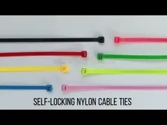 Изготовленная на заказ многоразовая пластиковая связь 200mm кабеля нейлона для бандажных проволок video