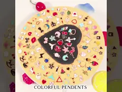 Золото покрыло шкентели эмали для поставок ремесла серьги браслета ожерелья DIY video